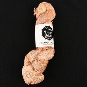Kim Dyes Yarn Flan Fingering Superwash Merino Silk Blend Hand-Dyed Dahlia